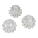 Lot of 3 vintage faceted crystal candle holders with flower base for slim candles.
