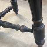 Blackened wooden piano stool Napoleon lll style