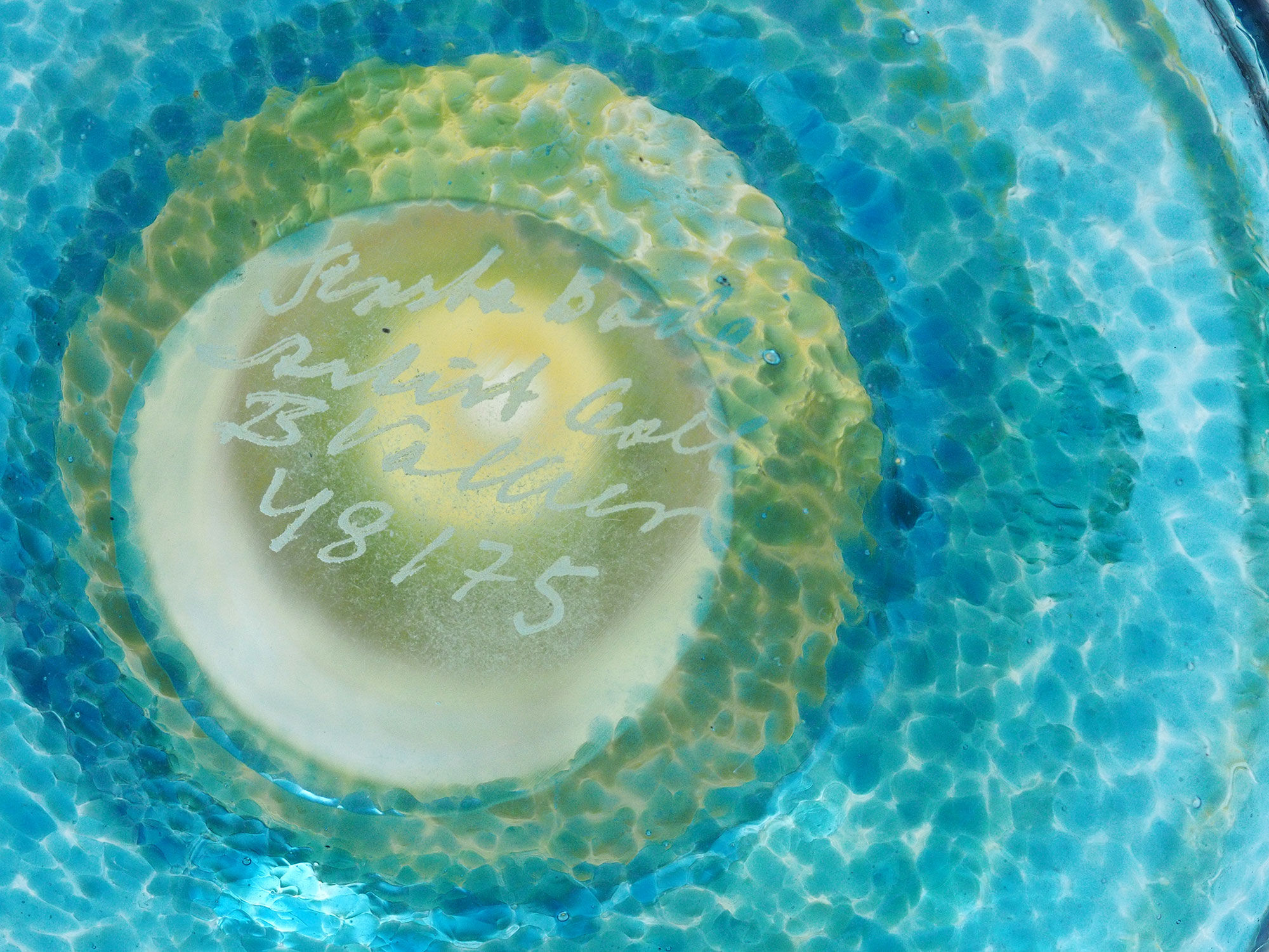 Glass vase wind pipes Bertil Vallien for Kosta Boda