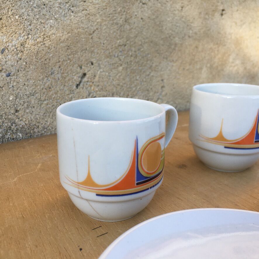 Porcelain coffee service "ANCAP" made in Italy