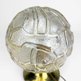 Glass and brass globe lamp Wortmann & Filz 60s