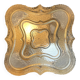 Square glass flush mounted ceiling or wall lamp