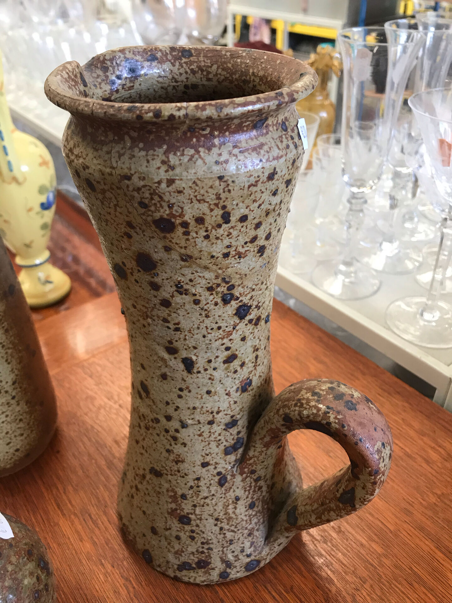 Lot de trois vases en grés pyrite