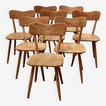 Set of 8 vintage chairs, Baumann