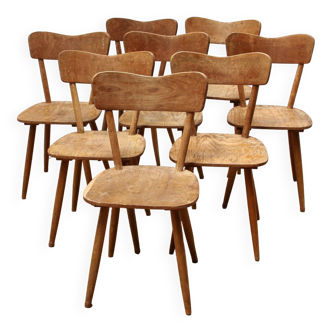 Set of 8 vintage chairs, Baumann
