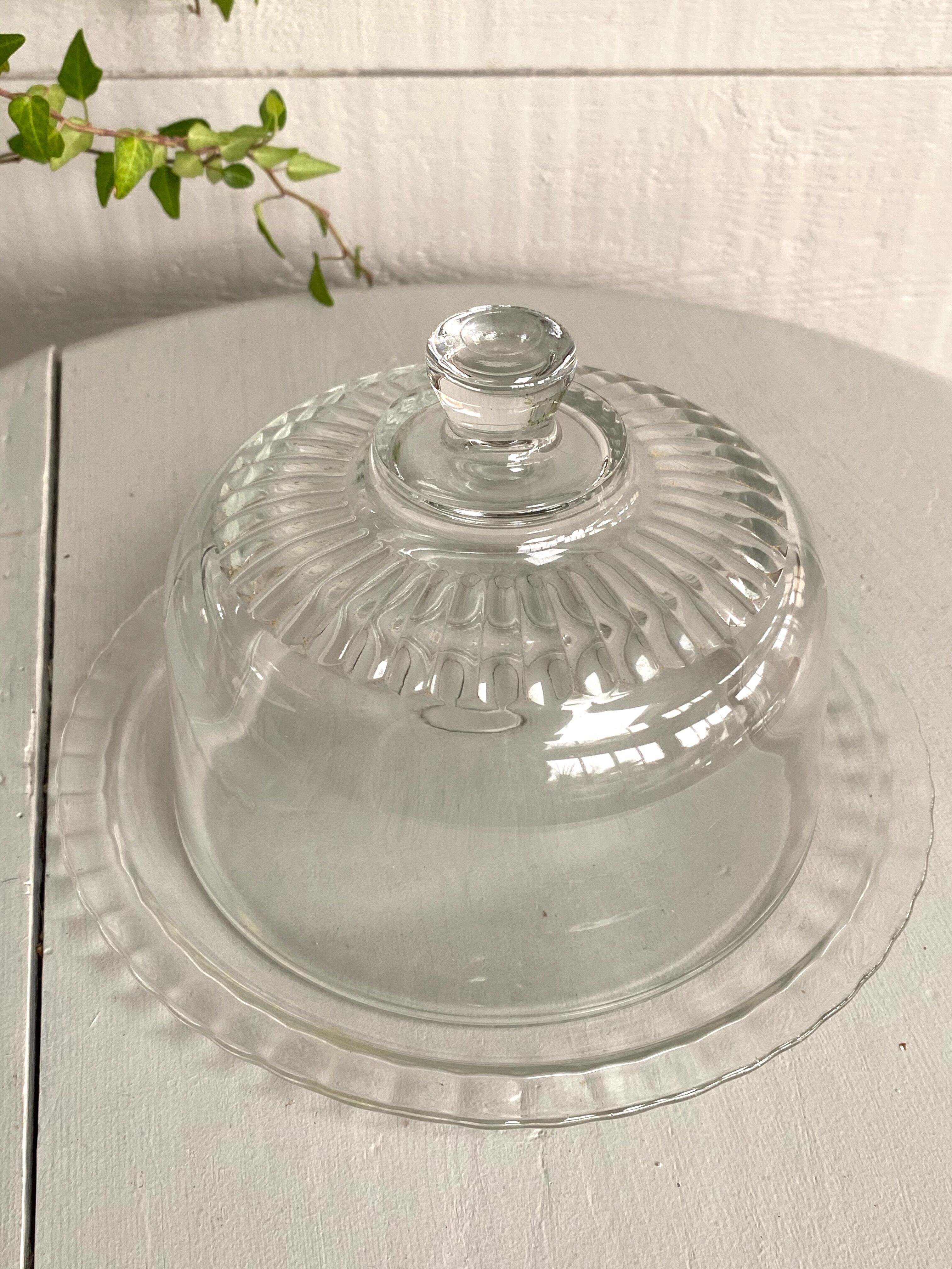 Glass bell with plate