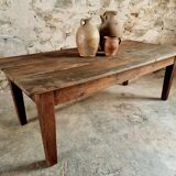 Antique French coffee table – chestnut wood – early 19th century – 82×168×60 cm