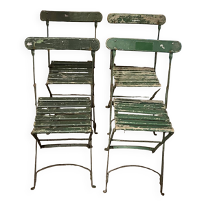 Ancien lot de 4 chaise