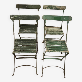 Old set of 4 garden chairs