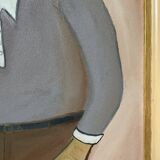 Abstract character canvas painting