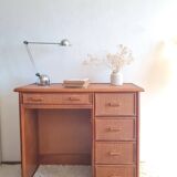 Vintage rattan desk from the 1970s.