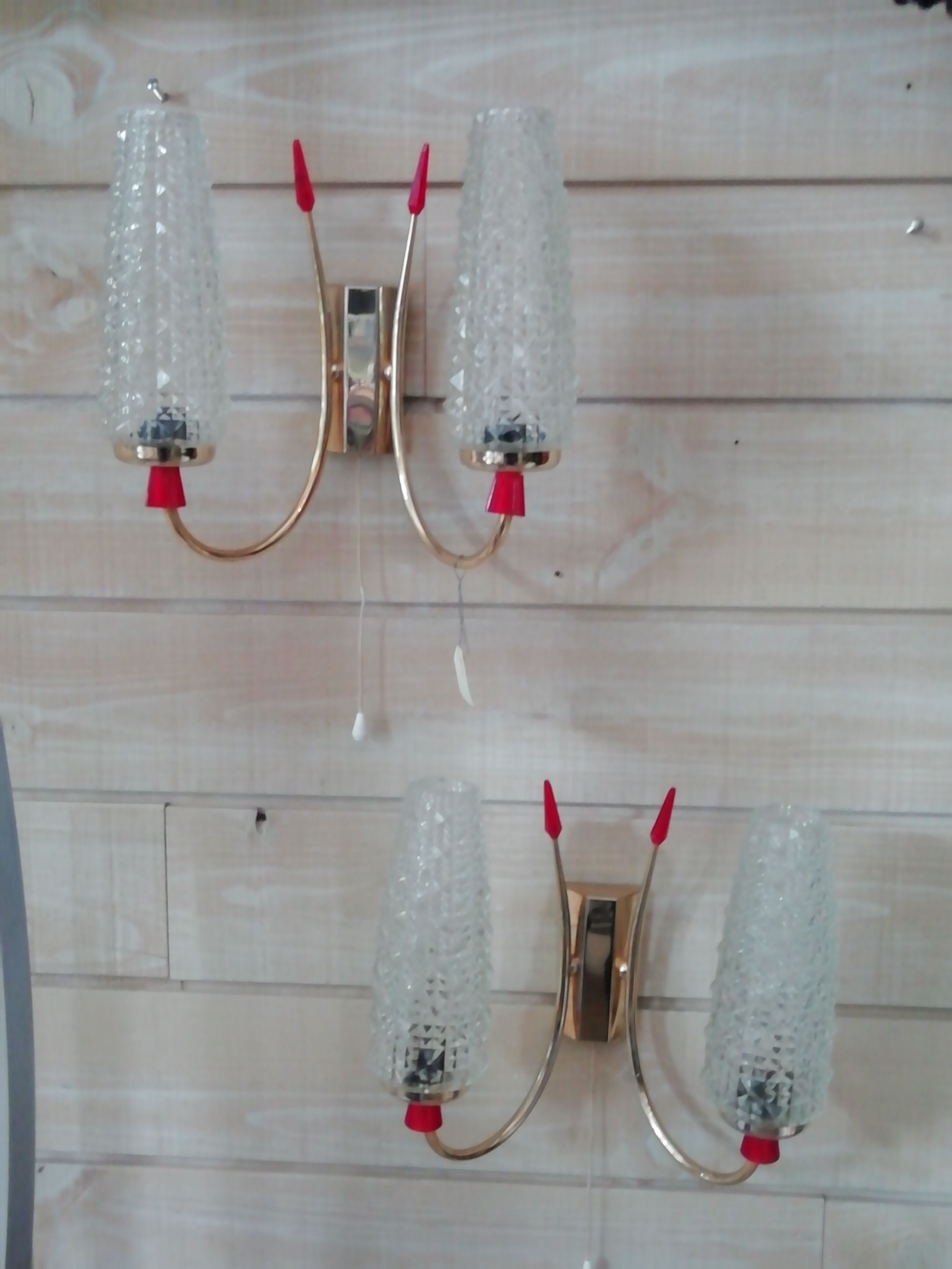 Pair of 1950s appliques