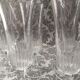 Champagne pressed molded glass flutes