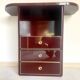 Commode et miroir en laque bordeaux, 1980