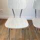 Pair of white Formica chairs 70s