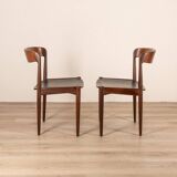 Paire de chaises en teck vintage années 50 conçues par hovmand olsen