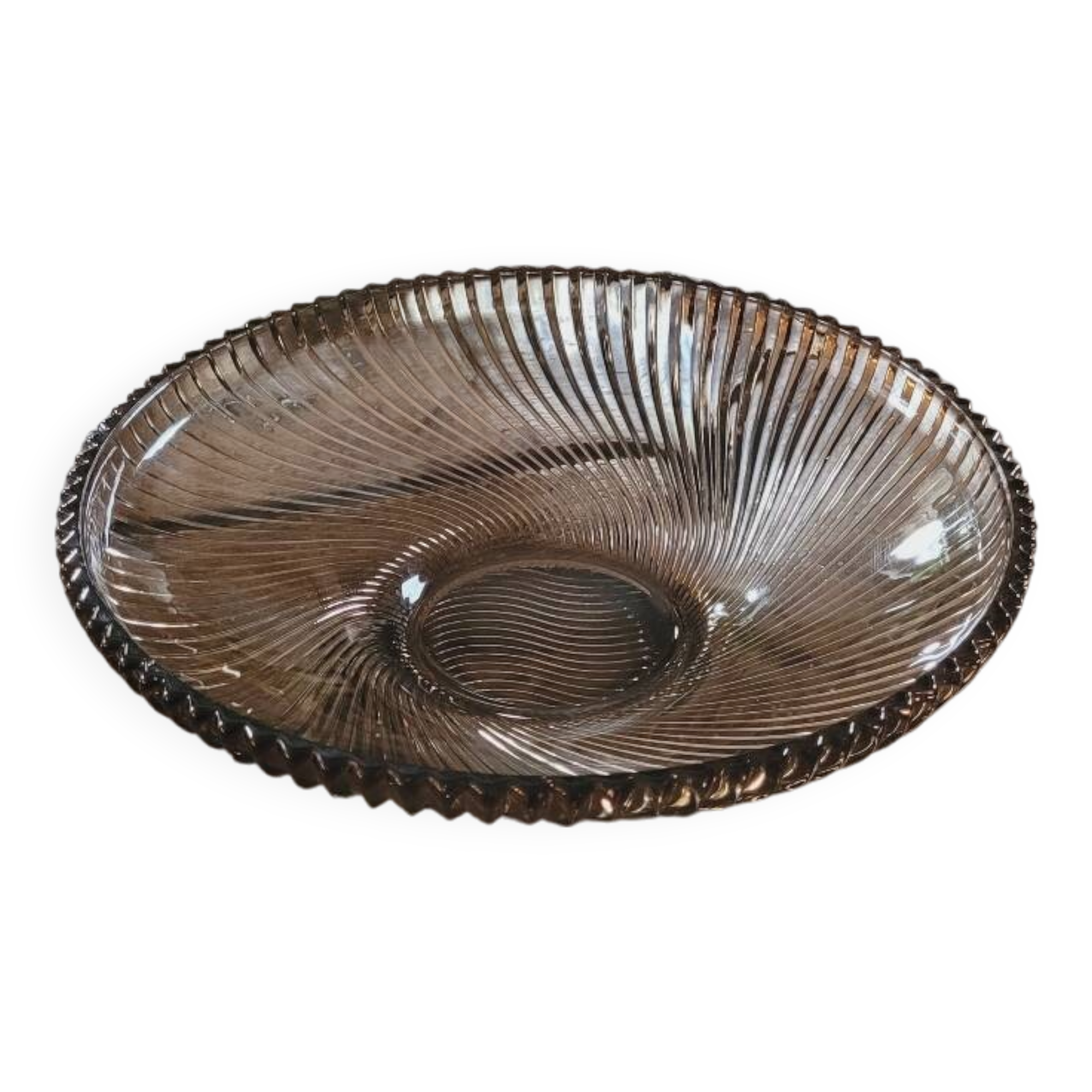 80s smoked glass cup