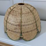 Rattan flower pendant light