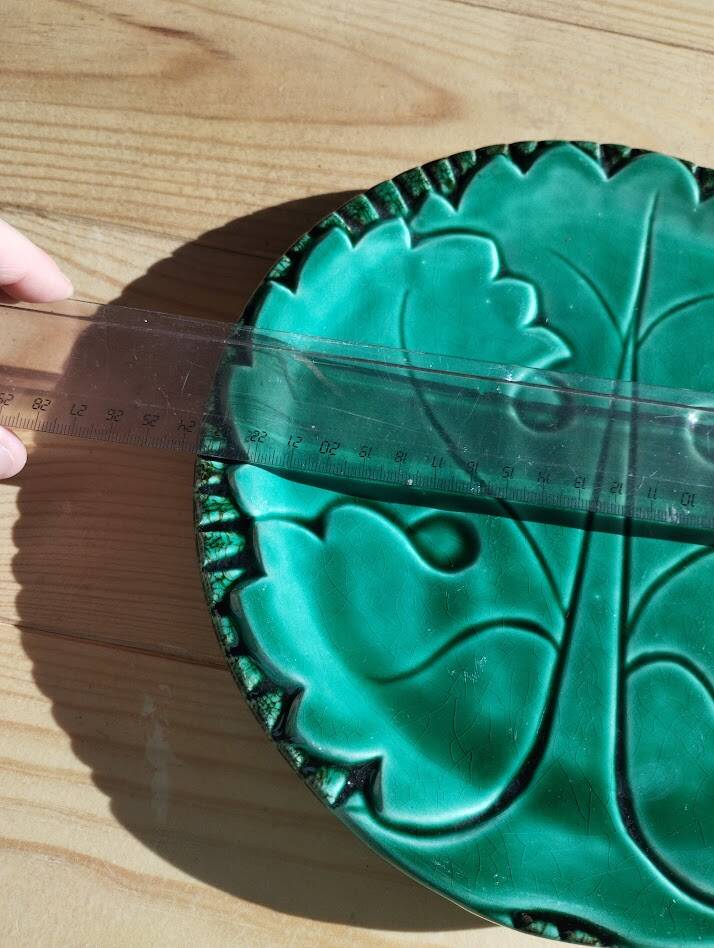 flat dish in slipware
