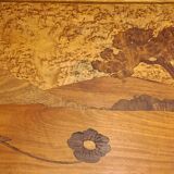 Table de salon art nouveau en marqueterie
