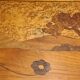 Art Nouveau coffee table with marquetry.