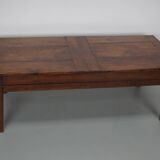 French Early 20th Century Farmhouse Rustic Oak Coffee Table