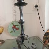 Wrought iron lamp to pose