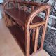 Vintage rattan wall shelf