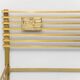 Vintage double bed in metal and brass Luciano Frigerio 1970s modernism