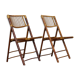 Vintage Bamboo and Rattan Folding Chairs, 1970s, Set of 2