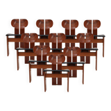 Original Africa Italian Dining Chairs Designed by Afra & Tobia Scarpa Maxalto