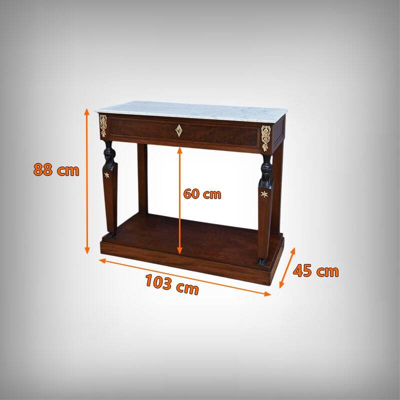 Return from Egypt mahogany console, Empire period – early 19th century