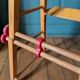 Doll high chair in wood – 1970s, foldable and on wheels