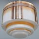 1930s Napako Art Deco pendant light in chrome and glass, restored, new wiring