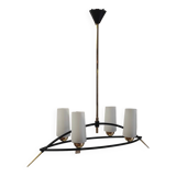 Modernist chandelier by Gaston Fossati for Les Ateliers d'art d'Uzes - 1950s