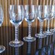 Lot de 6 verres à vin blanc en cristal taillé motif épis