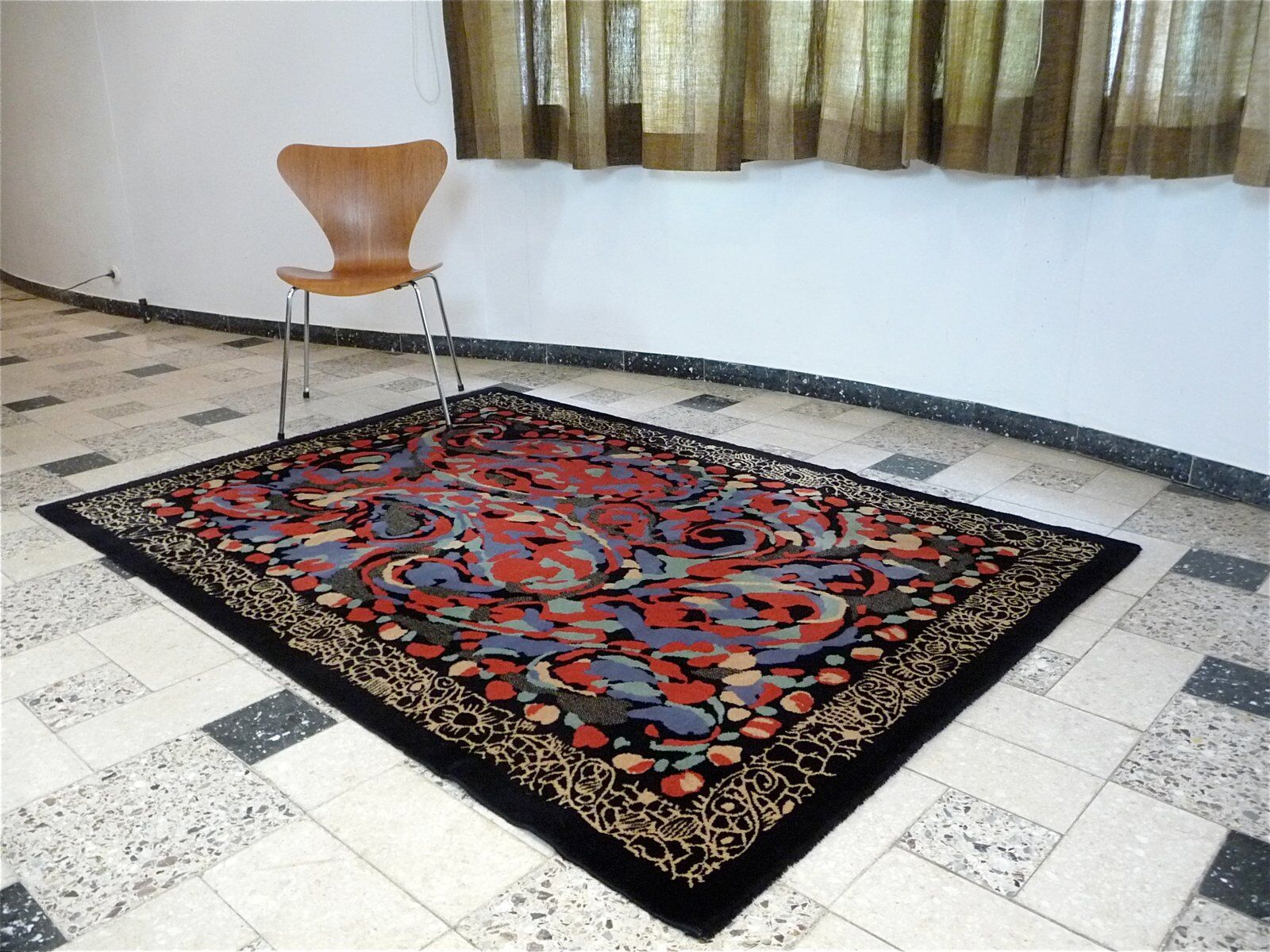 Postmodern Art rug by Pierre Balmain for Van Neder Rugs, France 1980s