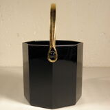 Black and gold ice bucket