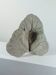 Vintage one  of a kind cast concrete fruit trinket bowl leaf decor