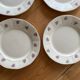 4 old Digoin & Sarreguemines “little flowers” flat plates