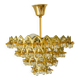 Vintage Murano glass chandelier with 58 fruits – gold metal