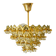 Vintage Murano glass chandelier with 58 fruits – gold metal