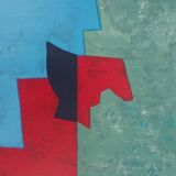 Serge Poliakoff: Red, green and blue composition, original lithograph