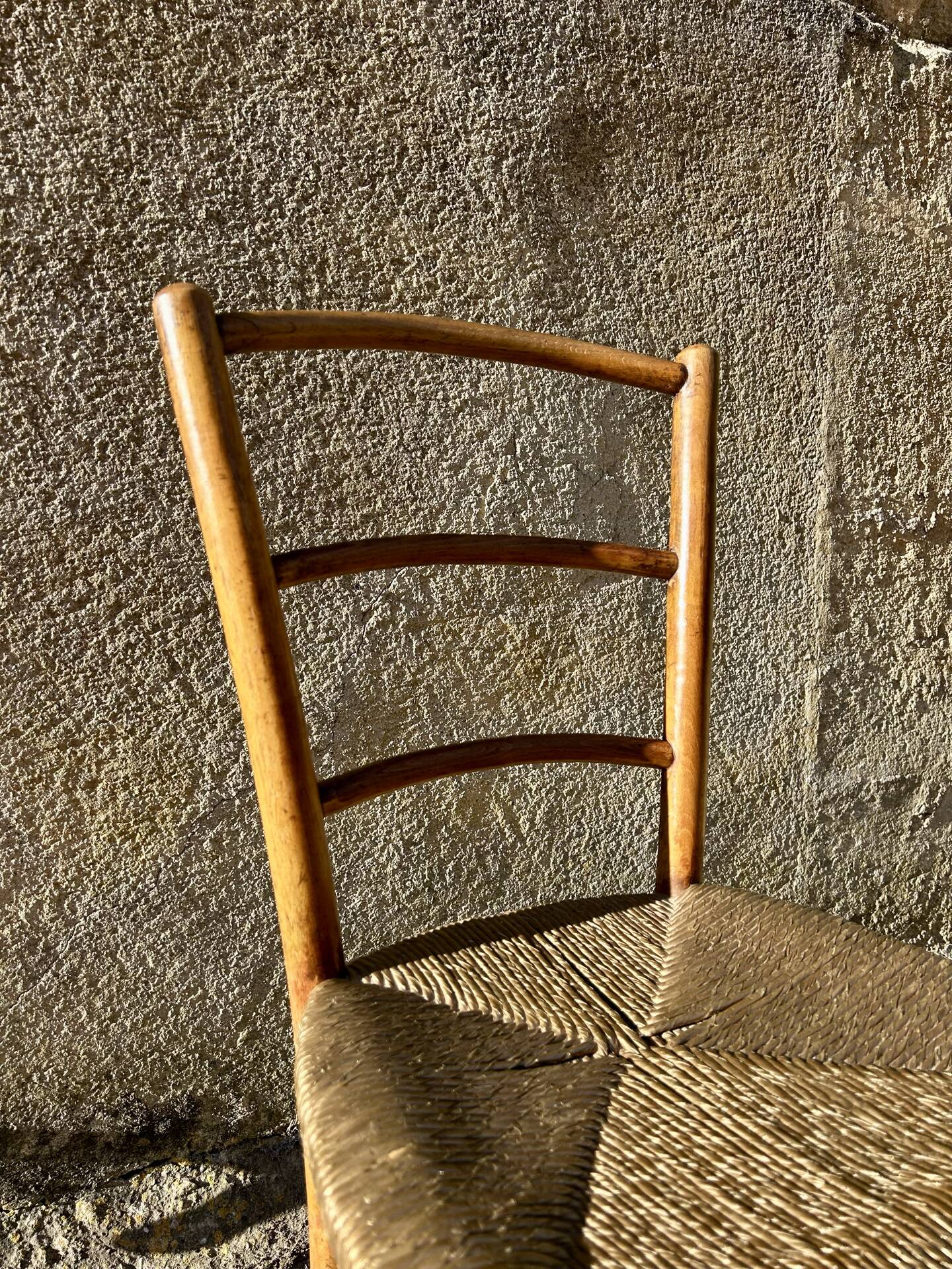 Vintage golden straw chair