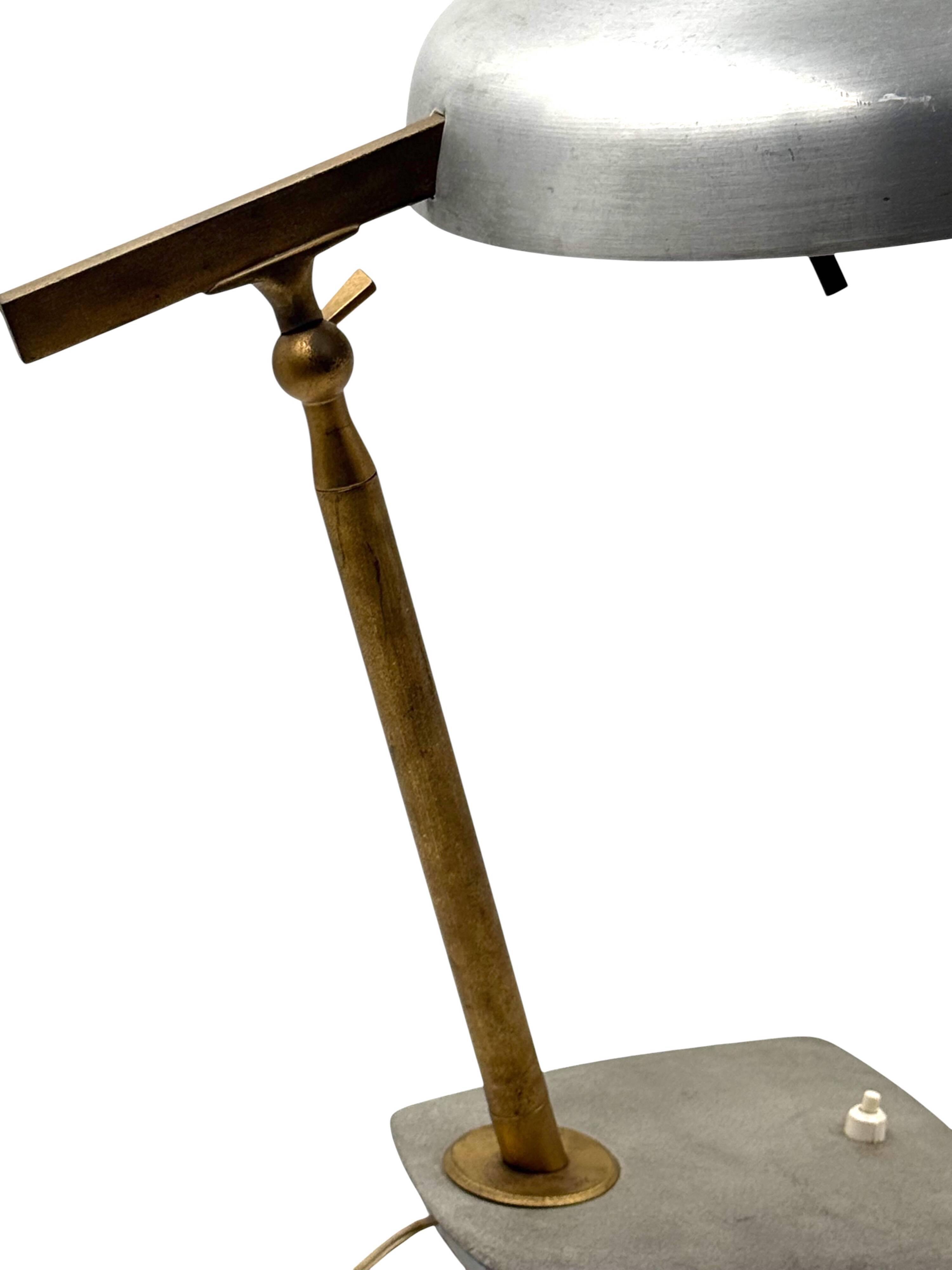Oscar Torlasco, brass desk / table lamp, Prod. Lumi, circa 1960s