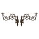 Pair of antique wall sconces in gilded bronze.