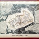 Carte du département des Hautes-Alpes - Gravé par Schmit, d'après Levasseur - Imprimerie Lemercier -