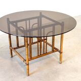 Round rustic dining table