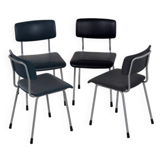 1231 chaises tubulaires par ontwerpbureau gispen pour gispen, v. années 1960 | lot de 4
