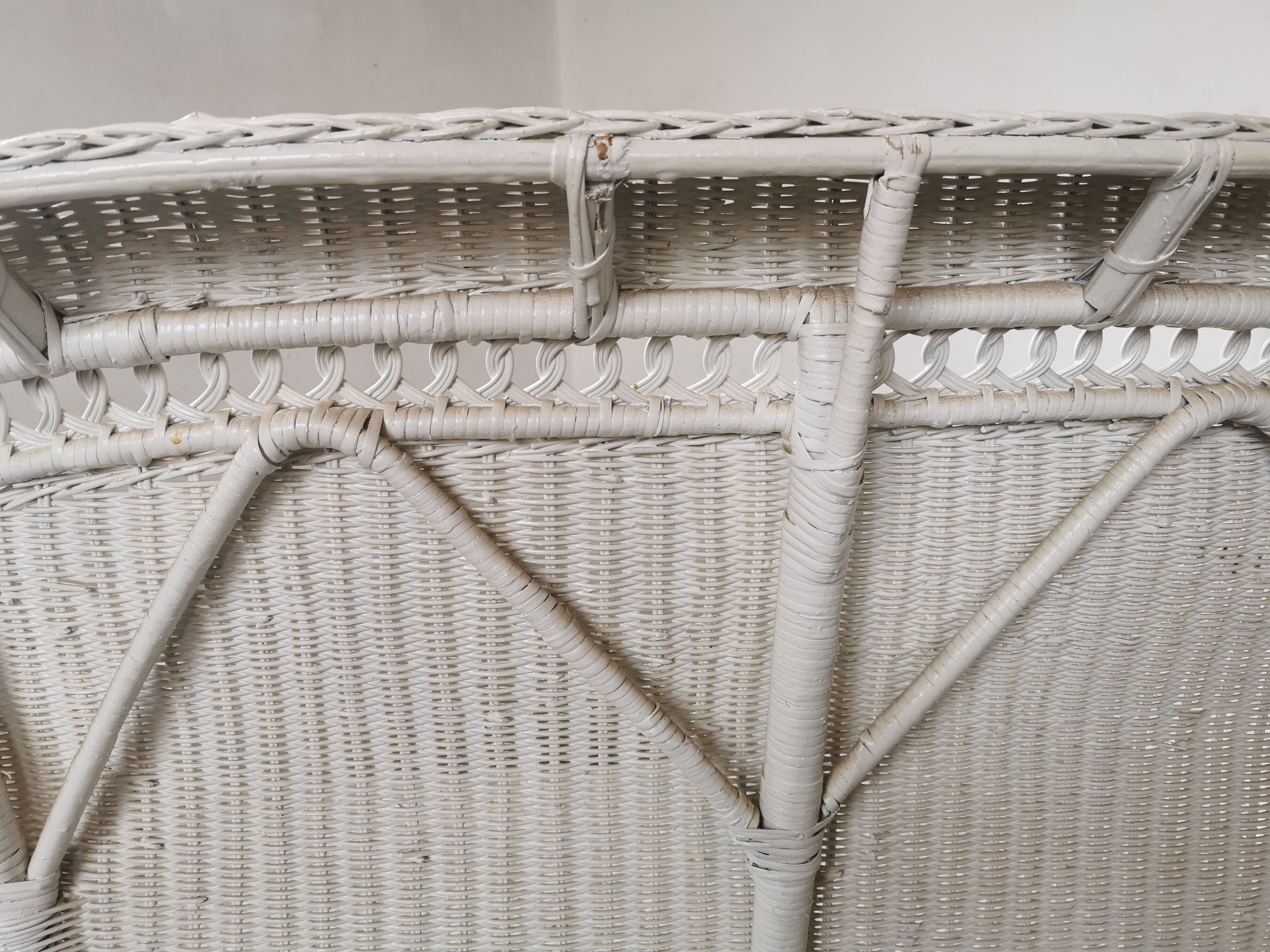 Wicker bench, rattan